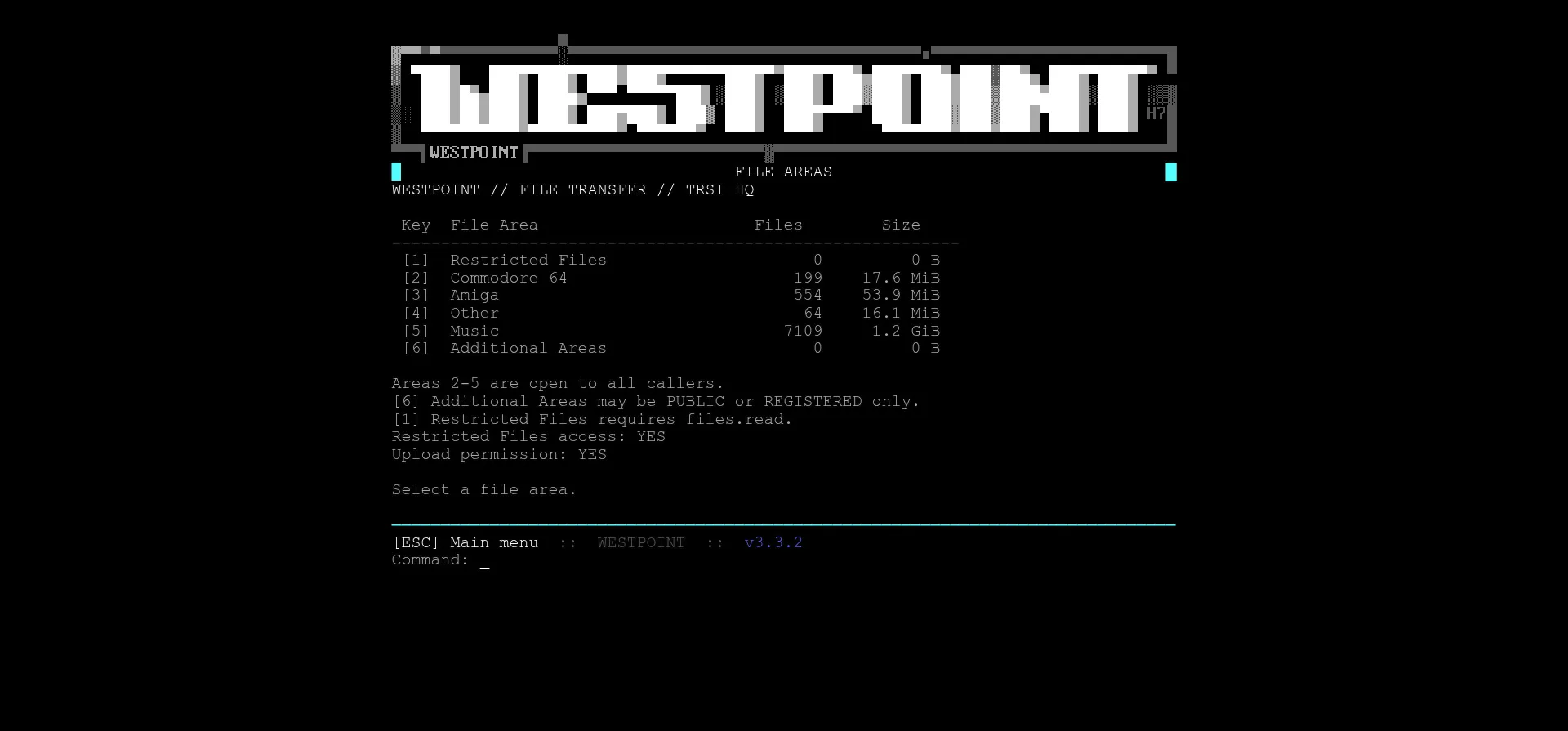 westpoint file area